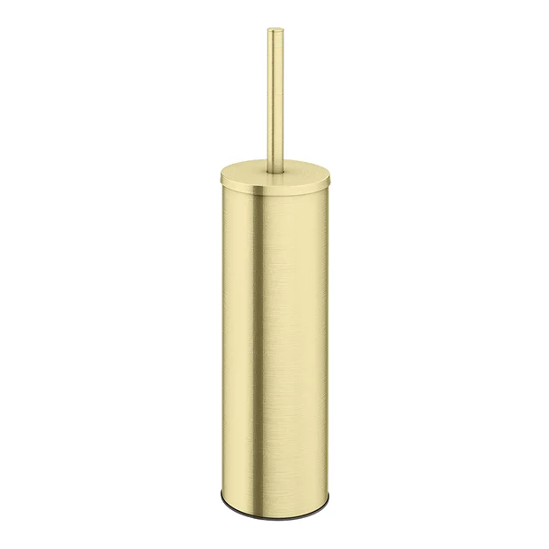 Arezzo Brushed Brass Toilet Brush + Holder 1 Arezzo Brushed Brass Toilet Brush + Holder