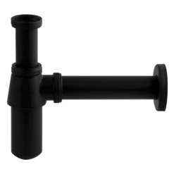 Arezzo Traditional Matt Black Click Clack Basin Waste + Bottle Trap Pack